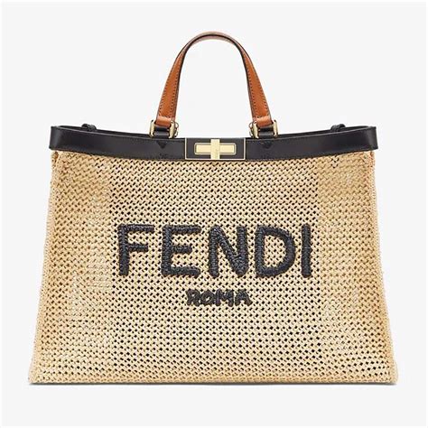 fendi strohtasche